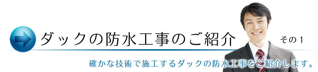 ダックの防水工事のご紹介　その１